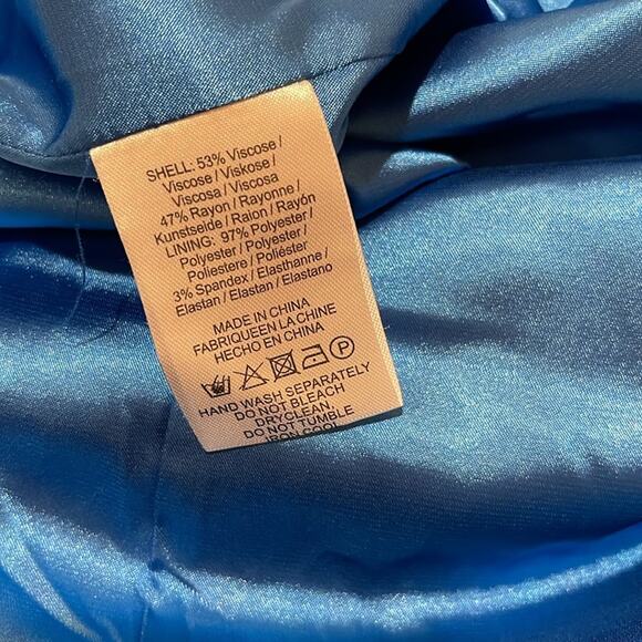 Sau Lee Palmer Cutout Bodycon Azure Blue Maxi Dress Size 00 - Picture 9 of 9